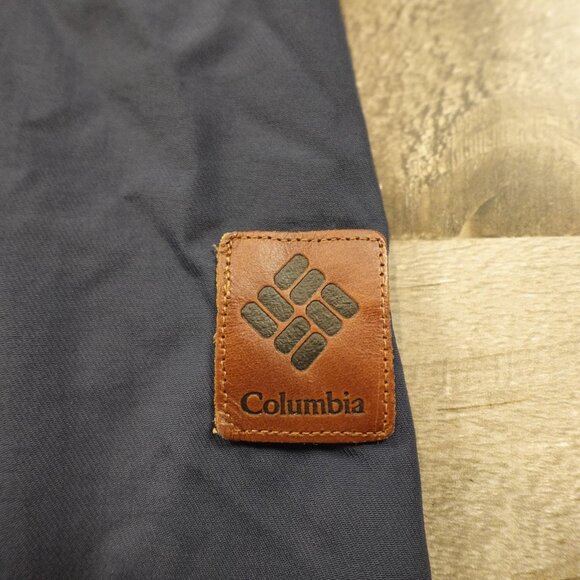 Columbia Hooded Insulated Jacket Women’s Large Navy Winter Sherpa Trim - Picture 10 of 16